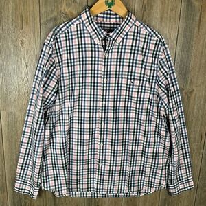 Vineyard Vines Tattersall Stretch Poplin Shirt Button Down Long Sleeve Shirt L